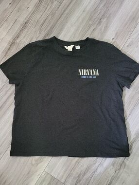 NIRVANA Black Crewneck Tee- Come As You Are